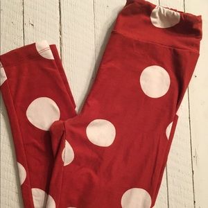 LuLaRoe OS polka dot leggings